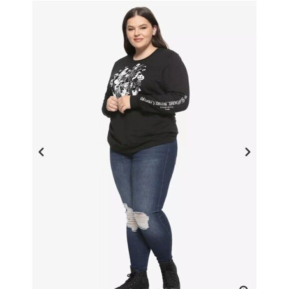 Nightmare Before Christmas Group Glow in the Dark Long Sleeve T Shirt Black Sz M - Picture 6 of 15